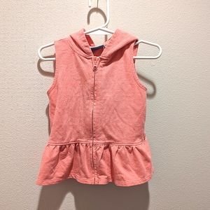 Lightning Bug Size 12 month Hooded Zip-Up Vest pink/peach